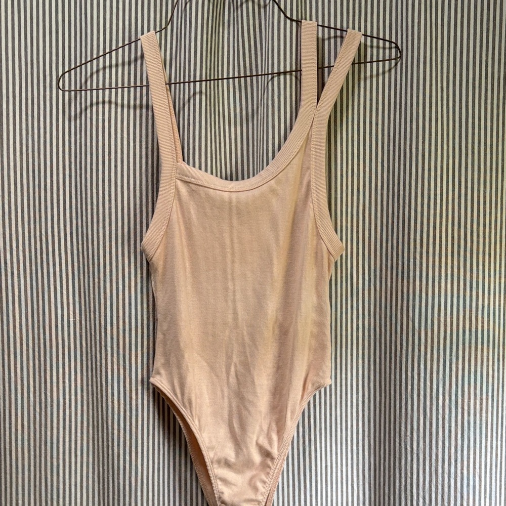 Zara Light Tan Ribbed Top